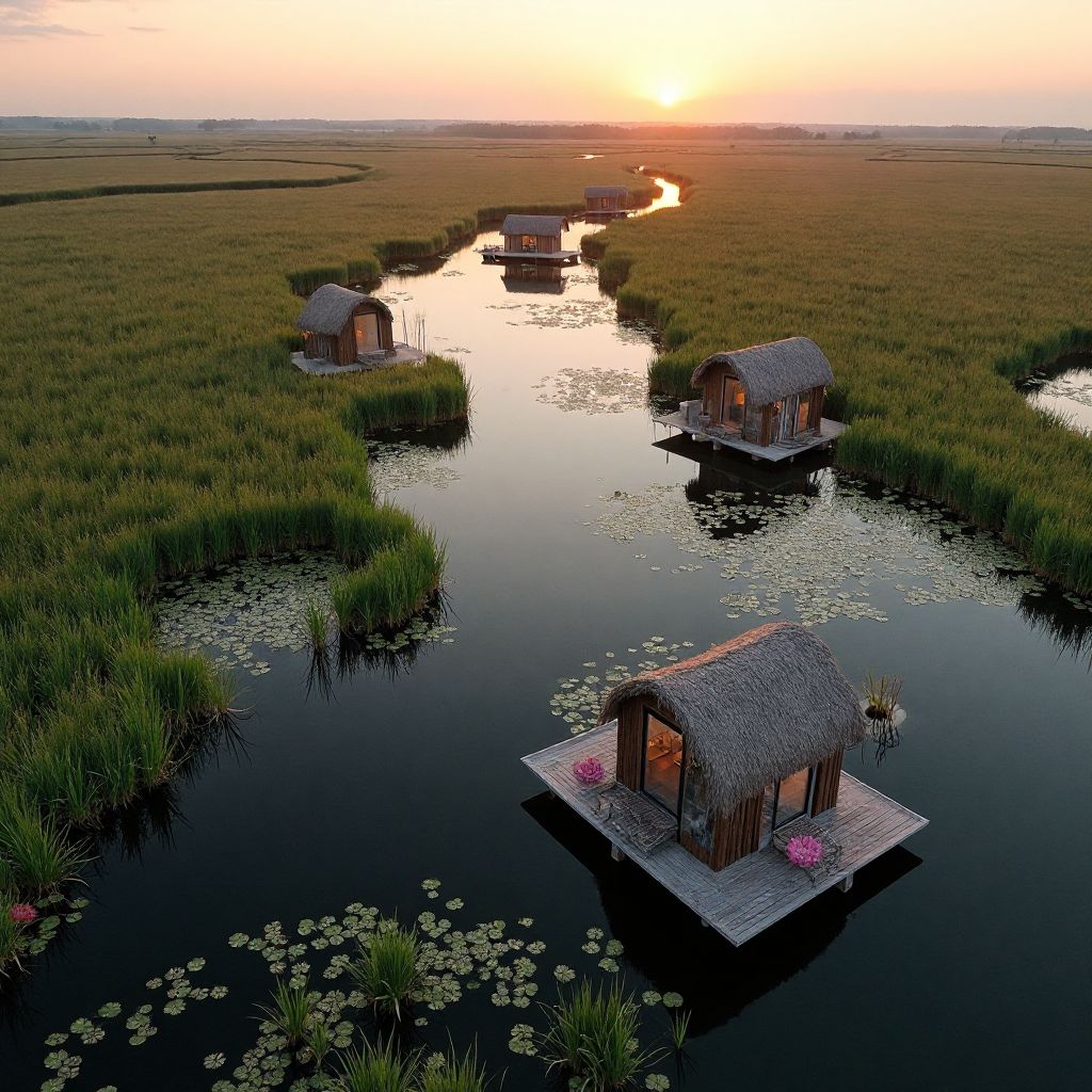 Bungalouri eco în Delta Dunării